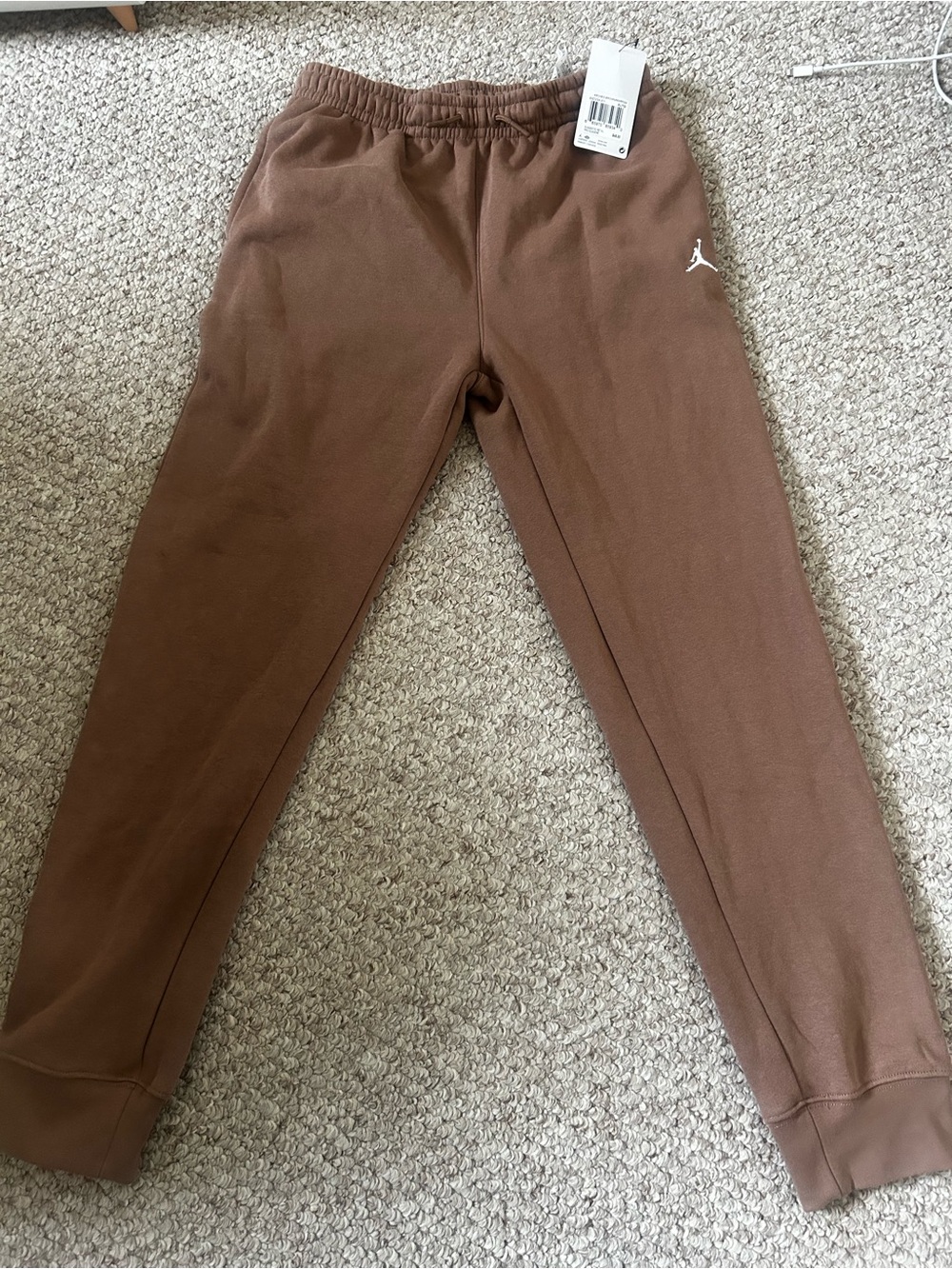 NWT Jordan Kids Brown Fleece Jogger Bottoms Sweatpants